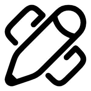 Ruler Cross Pen Icon from Solar Linear Set