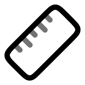 Ruler Icon from Solar Line Duotone Set