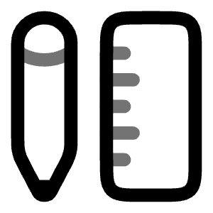 Ruler Pen Icon from Solar Line Duotone Set