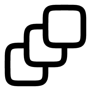 Three Squares Icon from Solar Linear Set