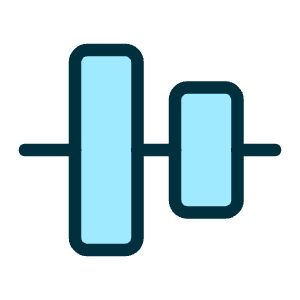 Align Middle Icon from Ultimate Duotone - Free Set