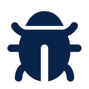 Bug Fill Icon from Mingcute Fill Set