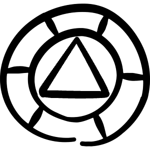 Color Triangle Icon from Freehand Line - Free Set