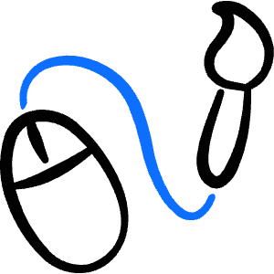 Design Process Mouse Pen Icon from Freehand Duotone - Free Set
