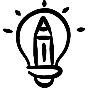 Design Process Pen Idea Icon from Freehand Line - Free Set