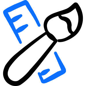 Design Tool Brush Ruler Icon from Freehand Duotone - Free Set