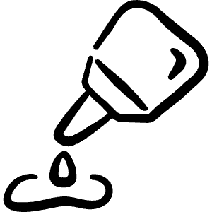 Design Tool Liquid Glue Icon from Freehand Line - Free Set