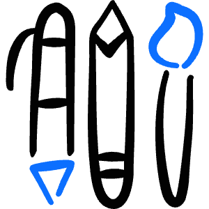 Design Tool Pen Pencil Brush Icon from Freehand Duotone - Free Set