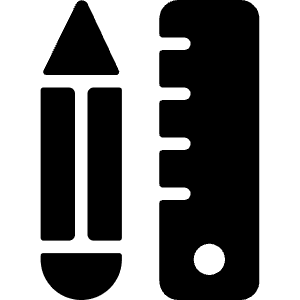 Design Tool Pencil Ruler Icon from Ultimate Bold - Free Set