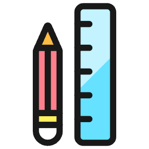 Design Tool Pencil Ruler Icon from Ultimate Colors - Free Set