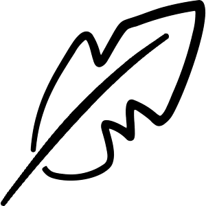 Design Tool Quill Icon from Freehand Line - Free Set