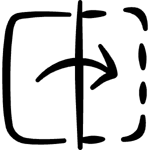 Flip Right Icon from Freehand Line - Free Set