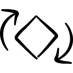 Flip Rotate Clockwise Icon from Freehand Line - Free Set