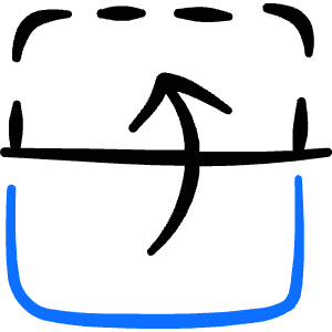 Flip Up Icon from Freehand Duotone - Free Set