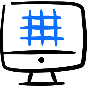 Grid Monitor Icon from Freehand Duotone - Free Set