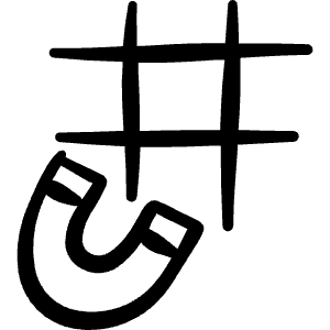 Grid Snap Magnet Icon from Freehand Line - Free Set