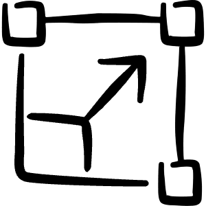 Resize Expand Arrow Icon from Freehand Line - Free Set