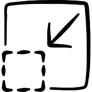 Resize Shrink 1 Icon from Freehand Line - Free Set