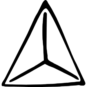 Shape Pyramid Icon from Freehand Line - Free Set