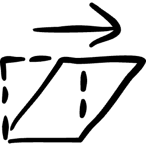 Transform Right Icon from Freehand Line - Free Set