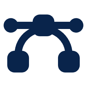 Vector Bezier Fill Icon from Mingcute Fill Set