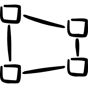 Vectors Anchor Rectangle Icon from Freehand Line - Free Set