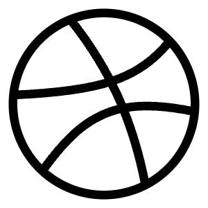 Dribbble Logo Icon from Logos Line - Free Set