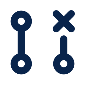 Git Pull Request Close Line Icon from Mingcute Line Set