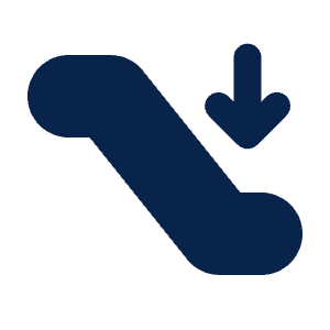 Escalator Down Fill Icon from Mingcute Fill Set