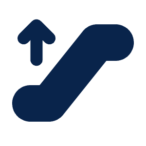 Escalator Up Fill Icon from Mingcute Fill Set