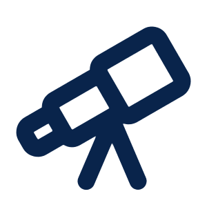 Telescope Line Icon from Mingcute Line Set