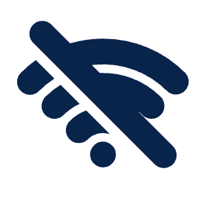 Wifi Off Fill Icon from Mingcute Fill Set