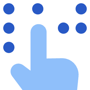 Braille Blind Icon from Core Flat Set