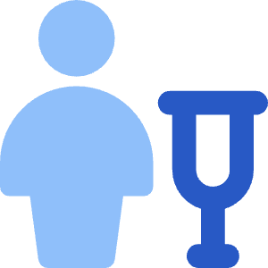Crutch Icon from Core Flat Set