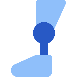 Prosthetic Leg Icon from Core Flat Set