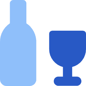 Wine Bottle And Glass Icon from Core Flat Set