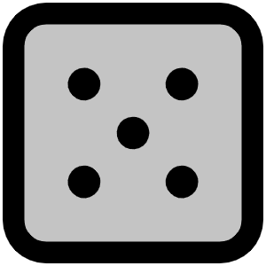 Dice Five Duotone Icon from Phosphor Duotone Set