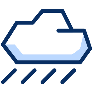 Cloud Rain Icon from Cyber Duotone - Free Set