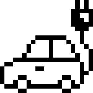 Ecology Clean Car Cable Charge Icon from Pixel - Free Set