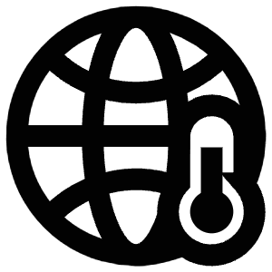 Global Warming Icon from Atlas Line Set