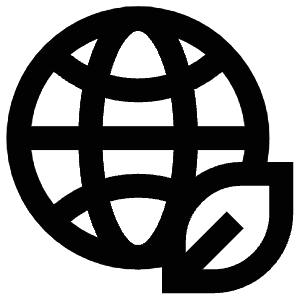 Leaf Globe Icon from Atlas Line Set