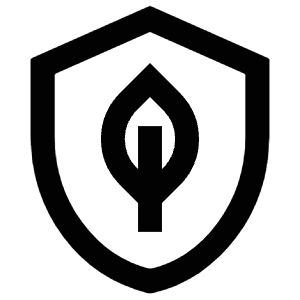 Leaf Shield Icon from Atlas Line Set