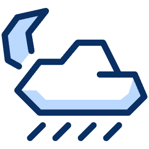 Night Rain Icon from Cyber Duotone - Free Set