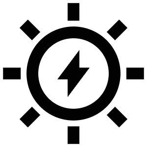 Solar Power Icon from Atlas Line Set