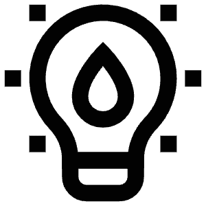 Water Lightbulb Icon from Atlas Line Set