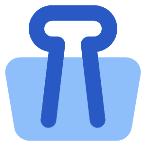 Binder Clip Icon from Core Flat Set