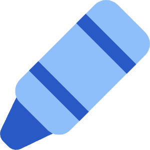 Crayon Diagonal Icon from Core Flat Set