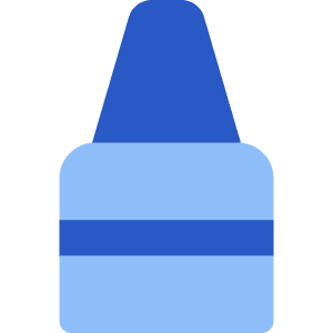 Crayon Tip Vertical Icon from Core Flat Set