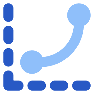 Curves Levels Graph Icon from Core Flat Set