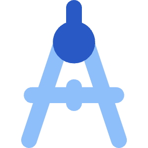 Drawing Compass Icon from Core Flat Set